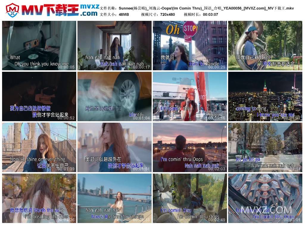 Sunnee(杨芸晴)_刘逸云-Oops!(Im Comin Thru)_国语_合唱_YEA00056